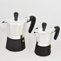 AETERNUM SET 2 CAFFETTIERE BLACK PEARL DA 1 E 3 TAZZE