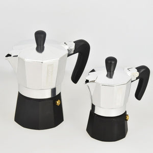 AETERNUM SET 2 CAFFETTIERE BLACK PEARL DA 1 E 3 TAZZE