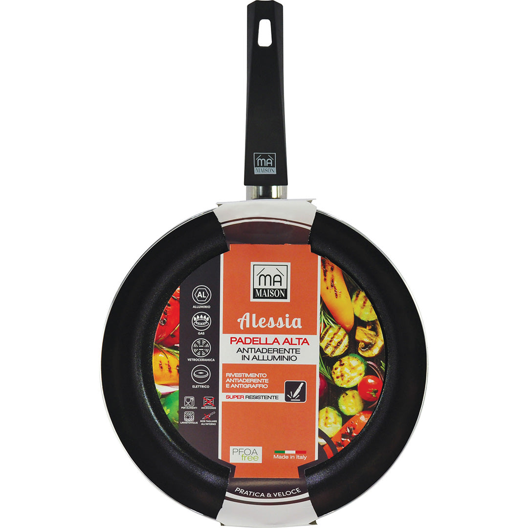 MA MAISON PADELLA ALTA LINEA ALESSIA 26 CM ANTIADERENTE E ANTIGRAFFIO IN ALLUMINIO