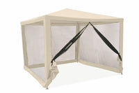 GAZEBO CON ZANZARIERA IN FERRO 3 X 3 METRI COLORE ECRU