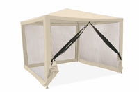GAZEBO CON ZANZARIERA IN FERRO 3 X 3 METRI COLORE ECRU