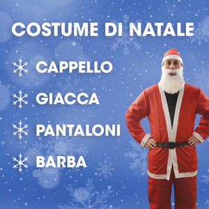 MAURY'S COSTUME DA BABBO NATALE PER UOMO ADULTO IN TAGLIA UNICA