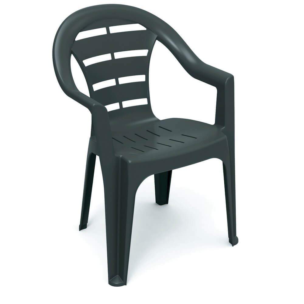 MAURY'S MOYO SEDIA IMPILABILE DA ESTERNO ANTRACITE 54 X 56 X H81 CM