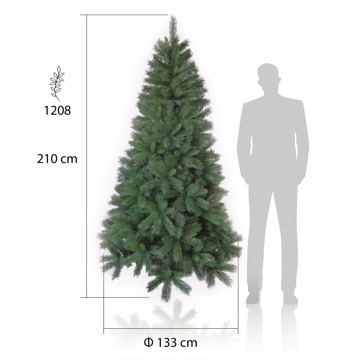 MAURY'S MONTEMAURO ALBERO DI NATALE COLORE VERDE  210 CM