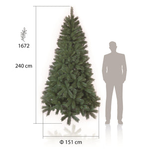 MAURY'S MONTEMAURO ALBERO DI NATALE COLORE VERDE ARTIFICIALE 240 CM