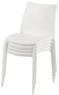 SEDIA ZIP IMPILABILE DA ESTERNO ED INTERNO BIANCA 41 X 41 X H82 CM