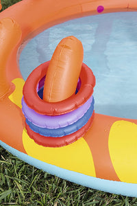 BESTWAY PISCINA GONFIABILE GRANCHIO BIMBI CON GIOCHI D'ACQUA 165 X 150 X 63 CM