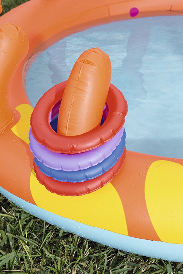 BESTWAY PISCINA GONFIABILE GRANCHIO BIMBI CON GIOCHI D'ACQUA 165 X 150 X 63 CM