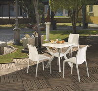 SEDIA ZIP IMPILABILE DA ESTERNO ED INTERNO BIANCA 41 X 41 X H82 CM