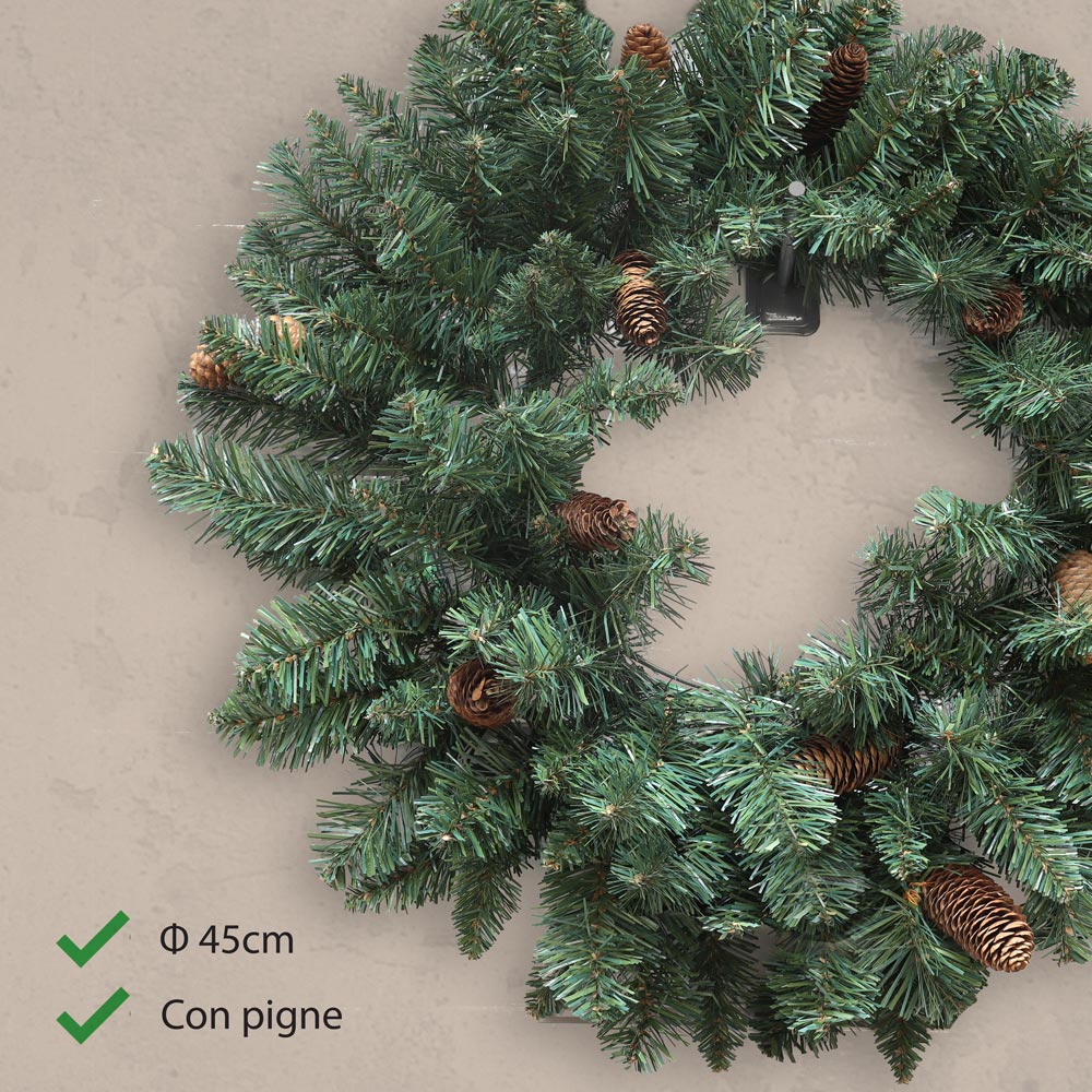 MAURY'S GHIRLANDA DI NATALE DIETRO PORTA MONTEMAURO MEDIO 45 CM