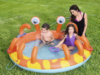 BESTWAY PISCINA GONFIABILE GRANCHIO BIMBI CON GIOCHI D'ACQUA 165 X 150 X 63 CM