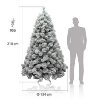 ALBERO DI NATALE GRAN SASSO INNEVATO ARTIFICIALE ALTEZZA 210 CM