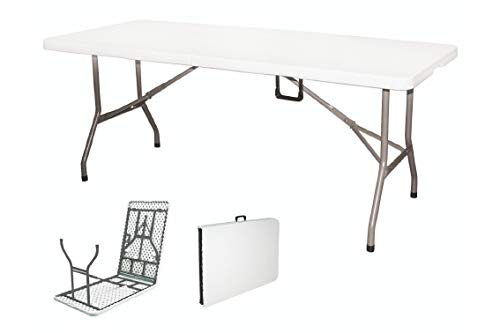 TAVOLO PIC NIC BIRRERIA PIEGHEVOLE VALIGETTA BIANCO 181X74X74