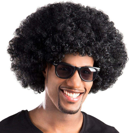 PARRUCCA CARNEVALE AFRO NERA UNISEX TAGLIA UNICA