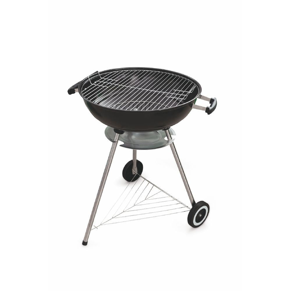 BARBECUE TONDO CON COPERCHIO E RUOTE 73 X 57 X 100 CM