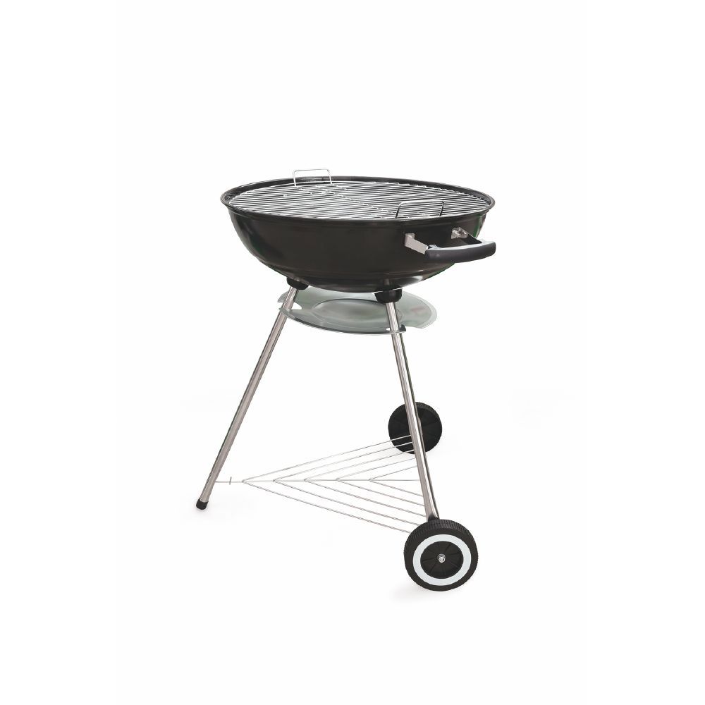 BARBECUE TONDO CON COPERCHIO E RUOTE 73 X 57 X 100 CM