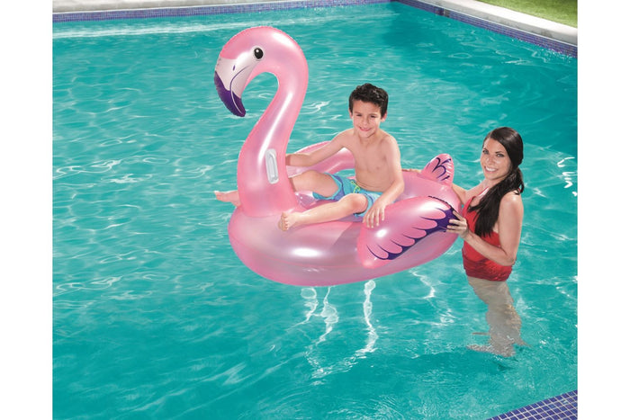 CAVALCABILE MARE PISCINA GONFIABILE FENICOTTERO 122X99X105 CM