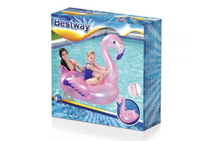 CAVALCABILE MARE PISCINA GONFIABILE FENICOTTERO 122X99X105 CM