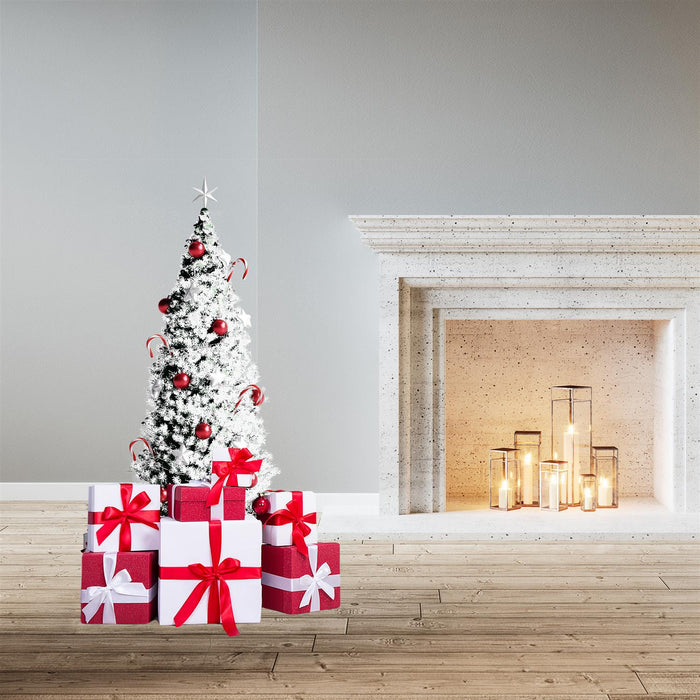 MAURY'S ALBERO DI NATALE EXTRA SLIM 150 CM INNEVATO