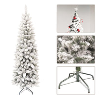 MAURY'S ALBERO DI NATALE EXTRA SLIM 210 CM INNEVATO