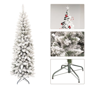 MAURY'S ALBERO DI NATALE EXTRA SLIM 150 CM INNEVATO