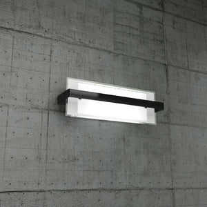 Toplight Plafoniera da parete 2 luci Cross con attacco E27, struttura nera e bianca, design moderno 44x12x15cm