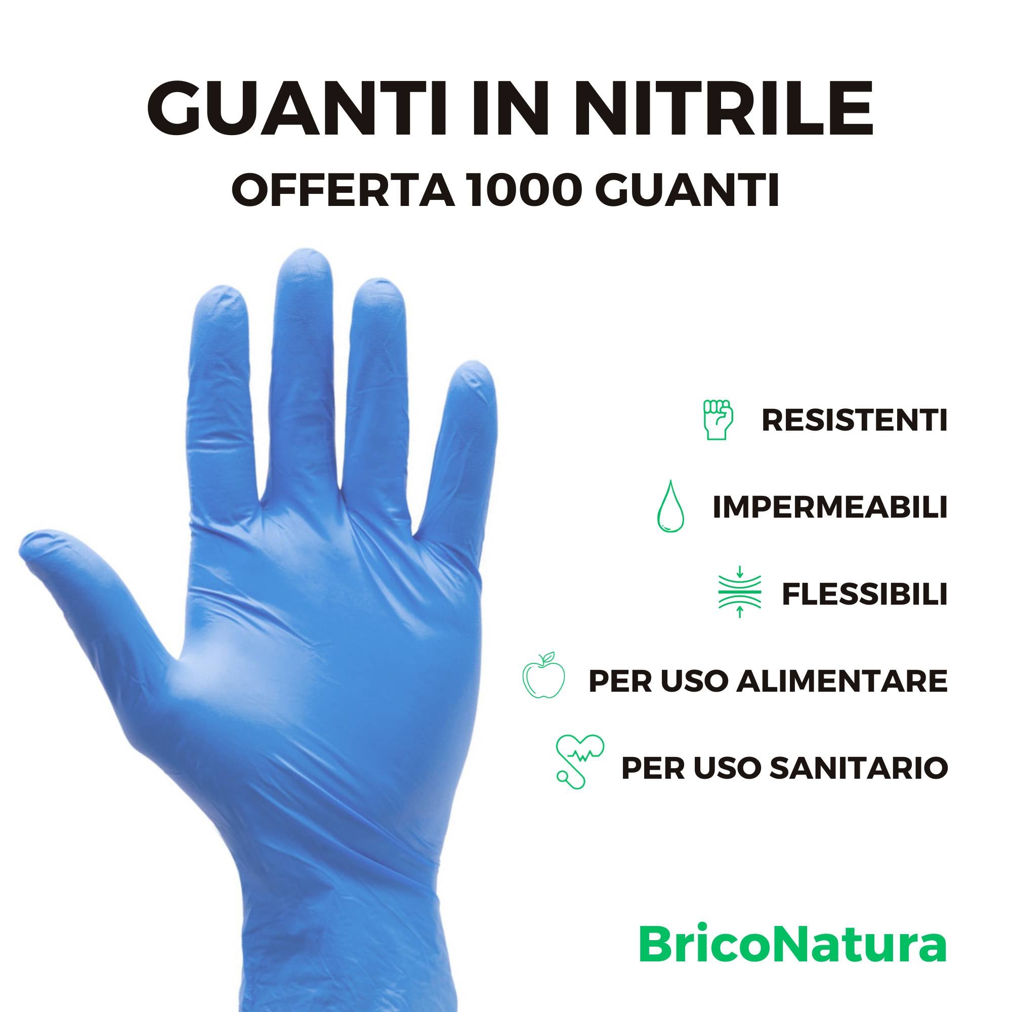 GUANTI IN NITRILE BLU 3,5 GR 1000 S
