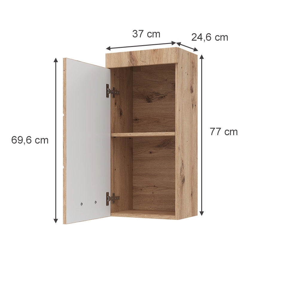 Mobile bagno Luna Quercia Wotan 37 x 77 cm Vicco