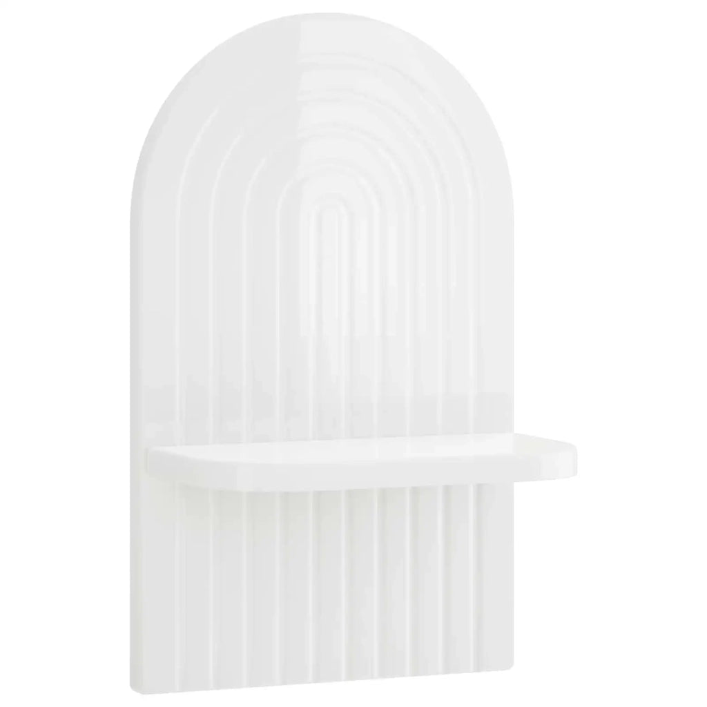 Scaffale da parete 2 pz Bianco Lucido 23 x 13.5 x 37.5 cm 8014927