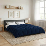 Duvet Estivo Trapuntato Blu Scuro 200 x 200 cm Microfibra 42025968