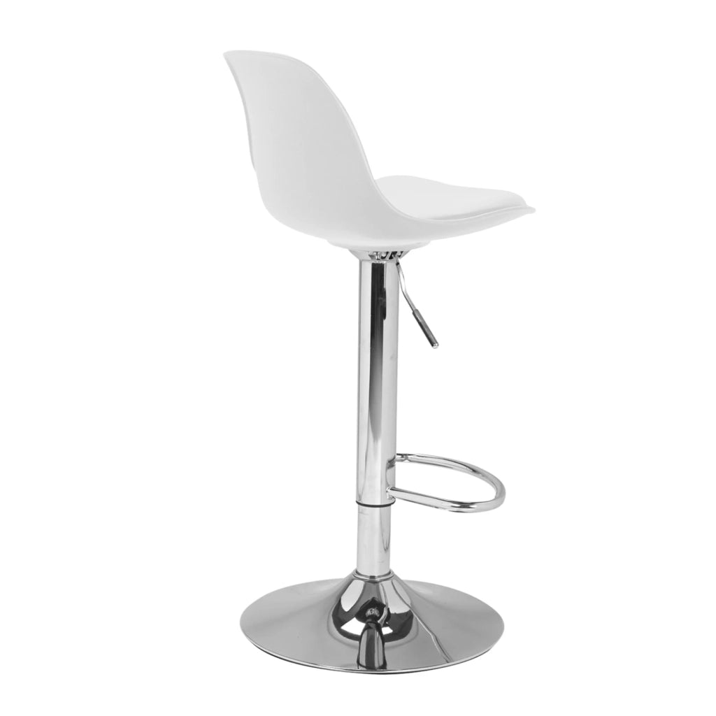 IDMarket - Set di 4 sgabelli da bar design bianco KARL