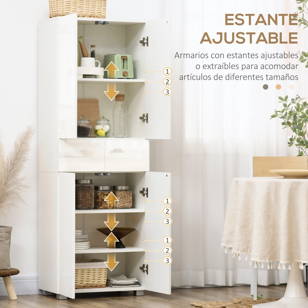 Mobile Ingresso con 4 Ante 2 Cassetti ¨C Xylo ¨C Bianco 60x35x170 cm