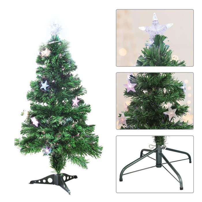 MAURY'S ALBERO DI NATALE LED E FIBRE OTTICHE 150 CM