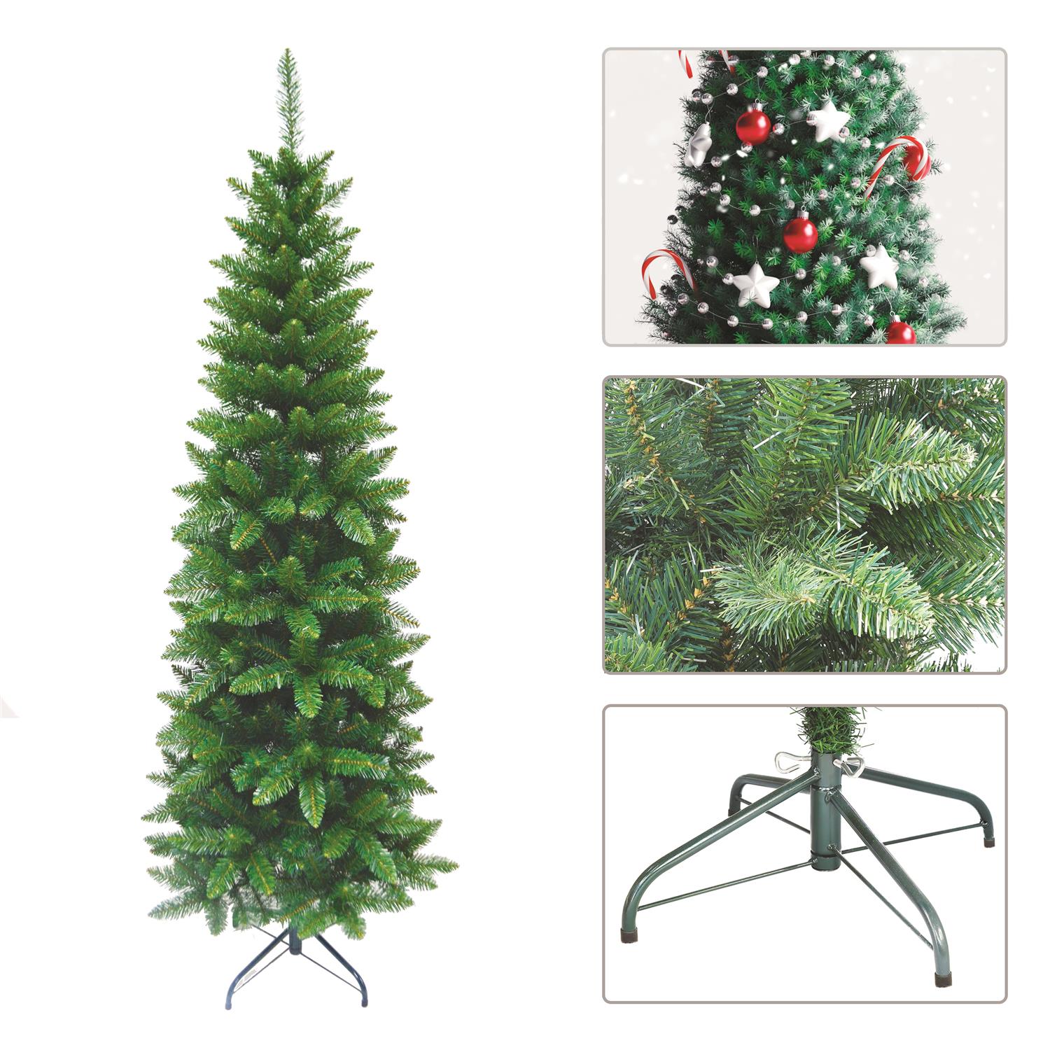 MAURY'S ALBERO DI NATALE EXTRA SLIM 210 CM VERDE