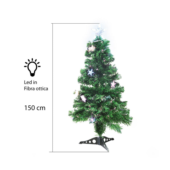 MAURY'S ALBERO DI NATALE LED E FIBRE OTTICHE 150 CM