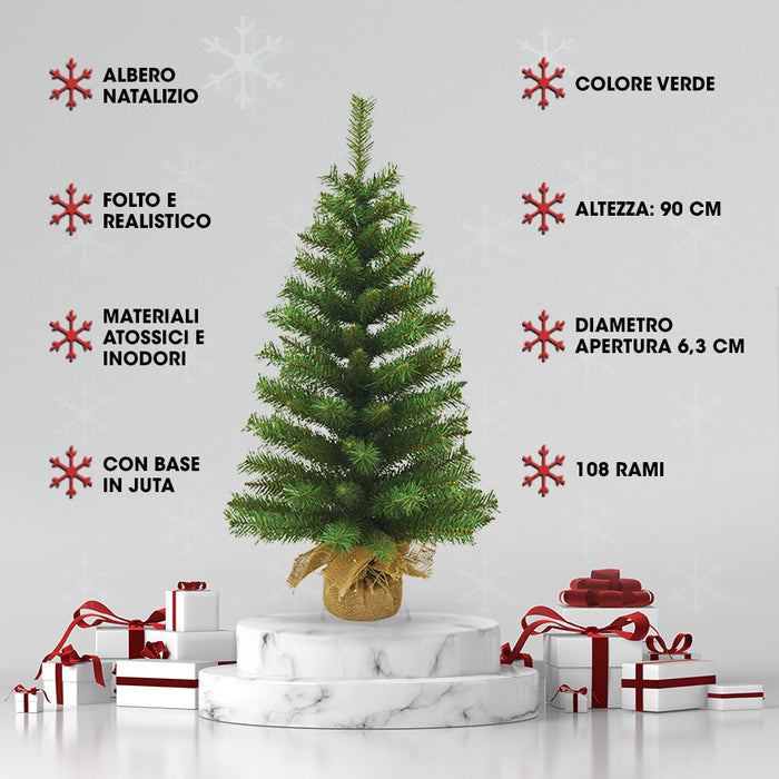 MAURY'S ALBERO DI NATALE JUTA 90 CM VERDE
