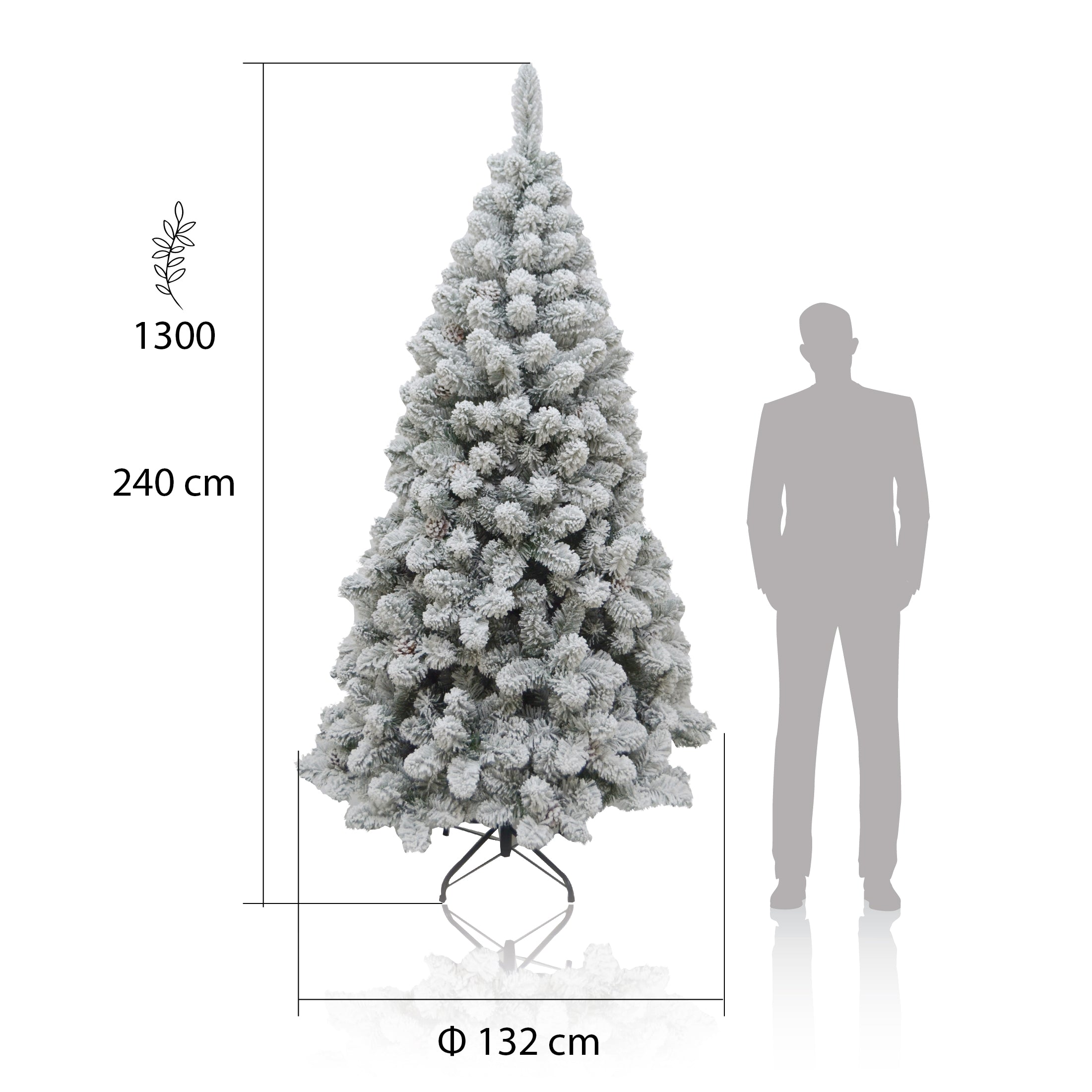 MAURY'S ALBERO DI NATALE ROCCARASO INNEVATO 240 CM
