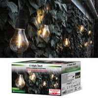 HIGH-TECH CATENA LUMINOSA CON 10 LAMPADINE FILAMENTO LUNGHEZZA 5 METRI