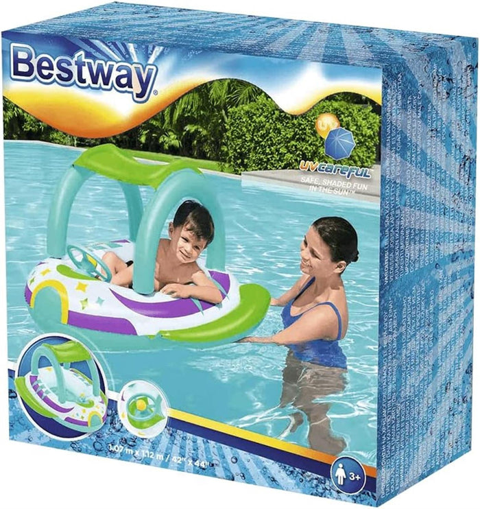 BESTWAY GONFIABILE NAVICELLA PER RAGAZZI CON FINESTRELLA PER VEDE L'ACQUA 3+