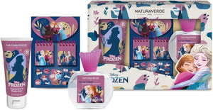 COFANETTO REGALO FROZEN CON PROFUMO, BAGNOSCHIUMA E BLOCK NOTES CON STICKER