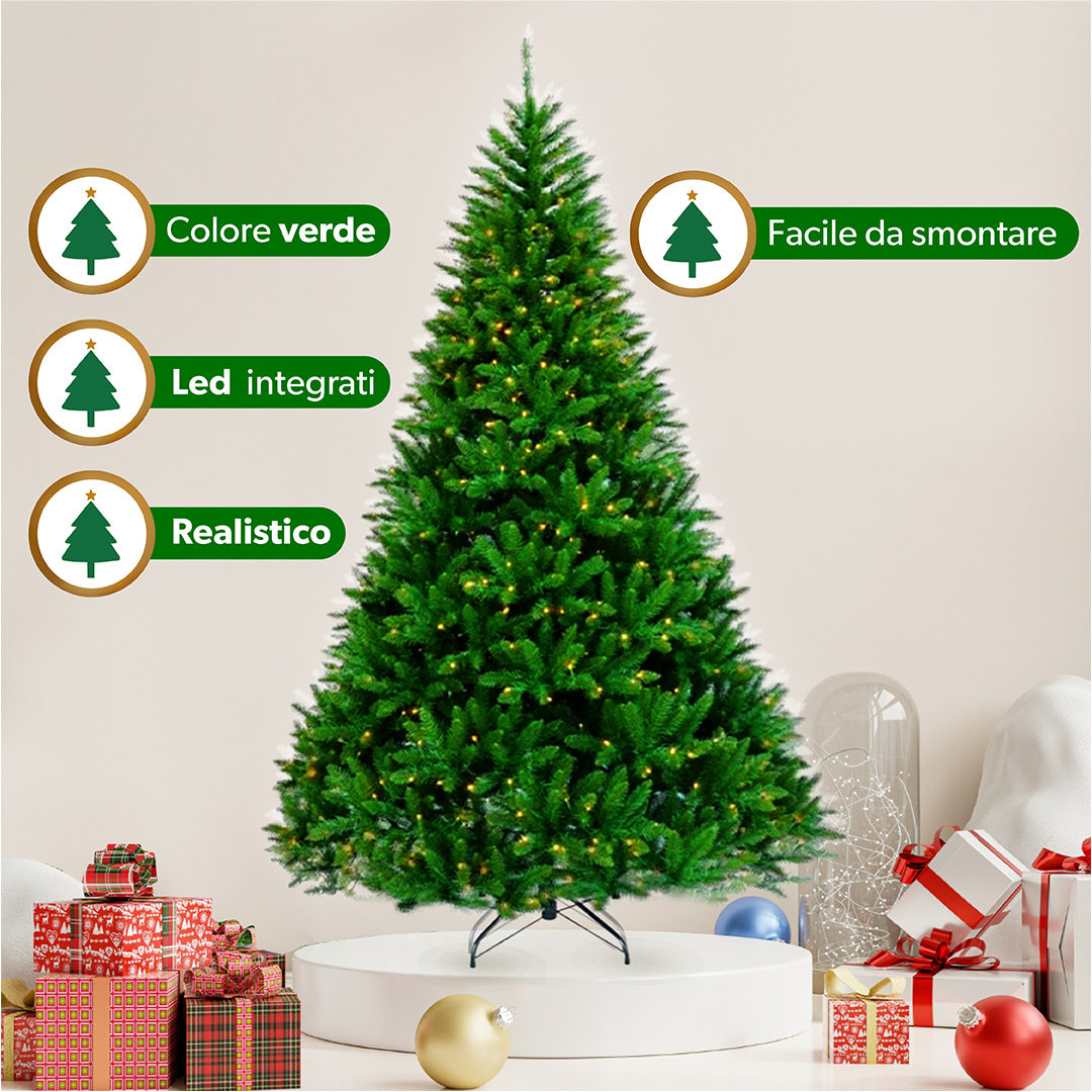 MA MAISON ALBERO LONDON DA 210 CM CON 600 LUCI LED COLORE VERDE