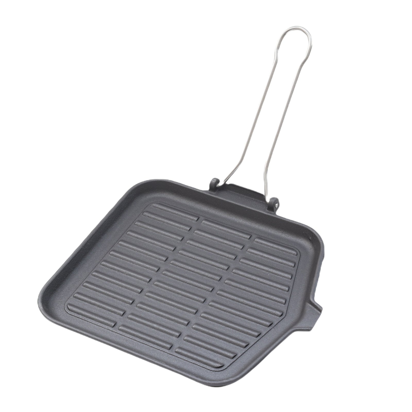 BISTECCHIERA DIETELLA IN GHISA INOSSIDABILE 24 X 24 CM PER PIASTRE A INDUZIONE