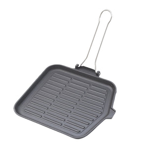 BISTECCHIERA DIETELLA IN GHISA INOSSIDABILE 24 X 24 CM PER PIASTRE A INDUZIONE