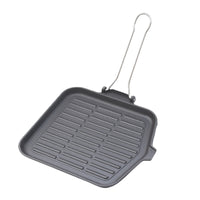 BISTECCHIERA DIETELLA IN GHISA INOSSIDABILE 24 X 24 CM PER PIASTRE A INDUZIONE