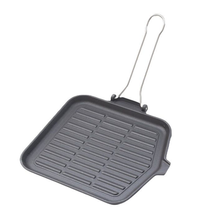 BISTECCHIERA DIETELLA IN GHISA INOSSIDABILE 24 X 24 CM PER PIASTRE A INDUZIONE