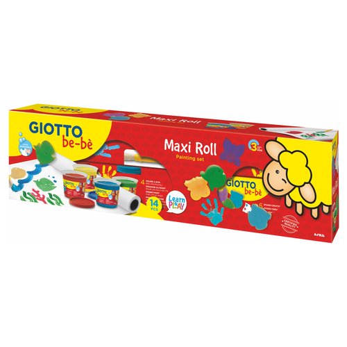 GIOTTO BEBE MAXI ROLL 4 VASETTI DI COLORI A DITA 150 ML