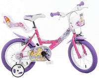 BICICLETTA 14 POLLICI WINX BAMBINA CON ROTELLE SEGGIOLINO E CESTINO