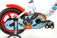 BICICLETTA 10 POLLICI BING BAMBINO CON ROTELLE COLORAZIONE BIANCO E GIALLO OKY