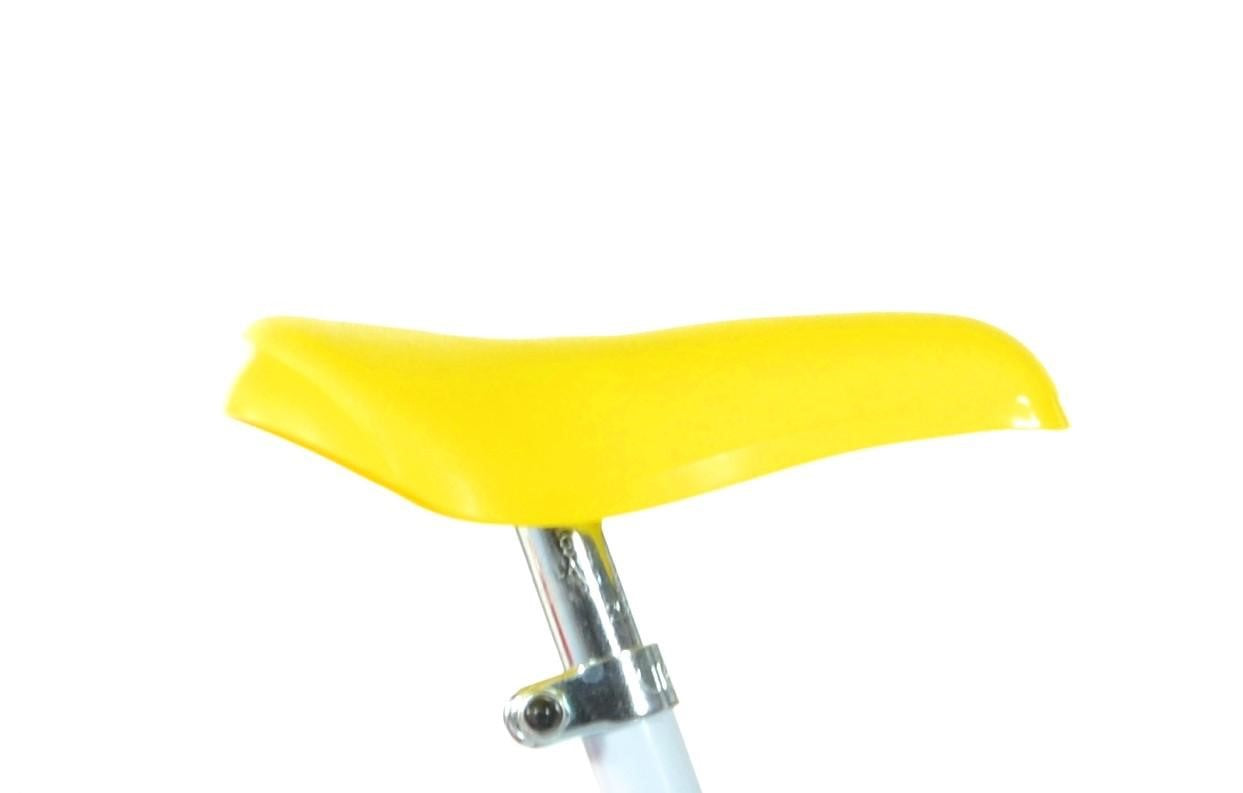 BICICLETTA 10 POLLICI BING BAMBINO CON ROTELLE COLORAZIONE BIANCO E GIALLO OKY