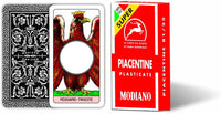 MODIANO CARTE DA GIOCO PIACENTINE ROSSE IN CARTONE DUPLEX PLASTIFICATO